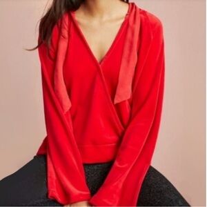 SATURDAY,SUNDAY BY ANTHROPOLOGY VELOUR HOODIE